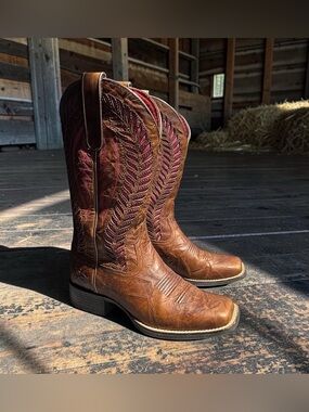 ARIAT Quickdraw VentTEK Western Boot Square Toe Size 7.5